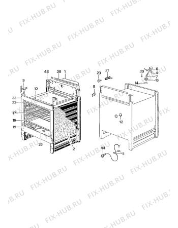 Взрыв-схема плиты (духовки) Nestor Martin 504G07-2 - Схема узла Oven equipment